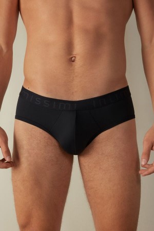 Intimissimi Microfiber with Logo Detail Muške Gaćice Plave | HR 2671SOI