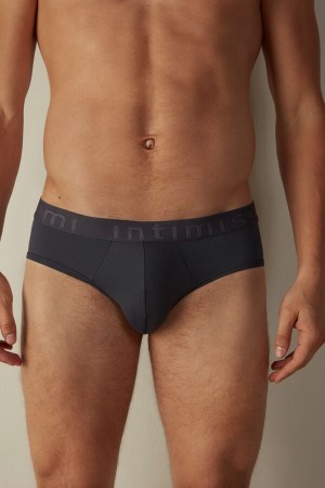 Intimissimi Microfiber with Logo Detail Muške Gaćice Sive | HR 2678TVG