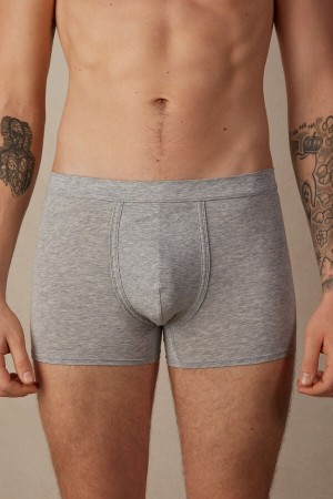 Intimissimi Natural Fresh Supima® Cotton Muške Boxer Svijetlo Sive | HR 2573DNF