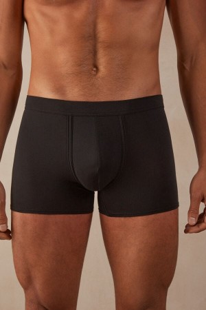 Intimissimi Natural Fresh Supima® Cotton Muške Boxer Crne Tamno Sive | HR 2612MAQ