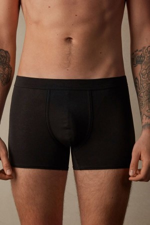 Intimissimi Natural Fresh Supima® Cotton Muške Boxer Crne | HR 2664LHQ